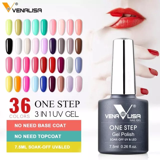 VENALISA NEW 3 in 1 UV Gel Polish One Step Gel Lacquer Soak off Organic UV LED