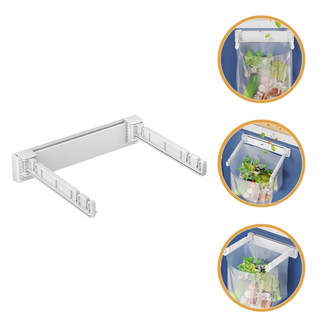 Support Mural Pour Sac Poubelle 35L En Bois Noir - Design Compact Et Résistant - Idéal Pour Cuisine, Garage, Extérieur