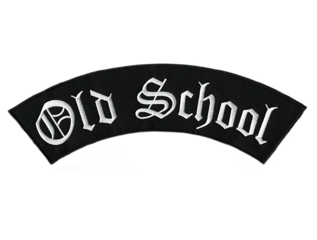 OLD SCHOOL Top Rocker Patch 12" | Old English OG Embroidered Iron On Large