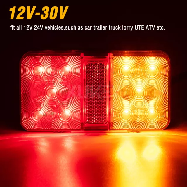 LED RÜCKLEUCHTE LINKS Blinker Lauflicht (7 Funktionen) 236 x 104mm Anhänger  WAS7 EUR 92,49 - PicClick DE
