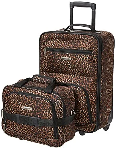 Fashion Softside Upright Luggage Set, Leopard, 2-Piece (14/19)