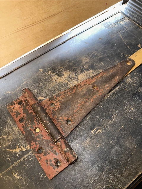 OLD SHED BARN DOOR HINGE- RUSTY OLD BARN HINGE LARGE Salvage 12” Inch #2