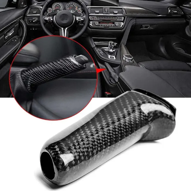 Handbrake Brake Handle Cover For BMW E46 E60 E90 E92 F30 F32 Carbon Fiber Look