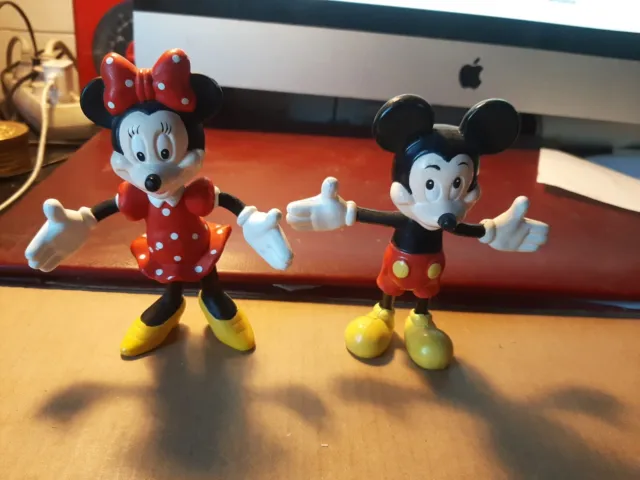 lot de 2 Figurines Mickey et Minnie Walt Disney _ plastique modulable