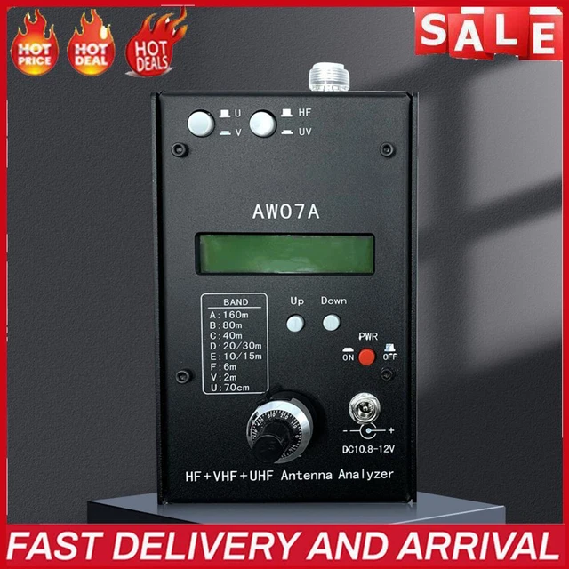 HF +UV Antenna Analyzer 1.5-490MHZ AW07A Spectrum Analyzers 160M Measure Tool