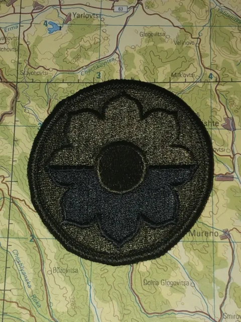 9TH INFANTRY DIVISION PATCH / Combat Subdued (Sew-On) Merrowed Edge