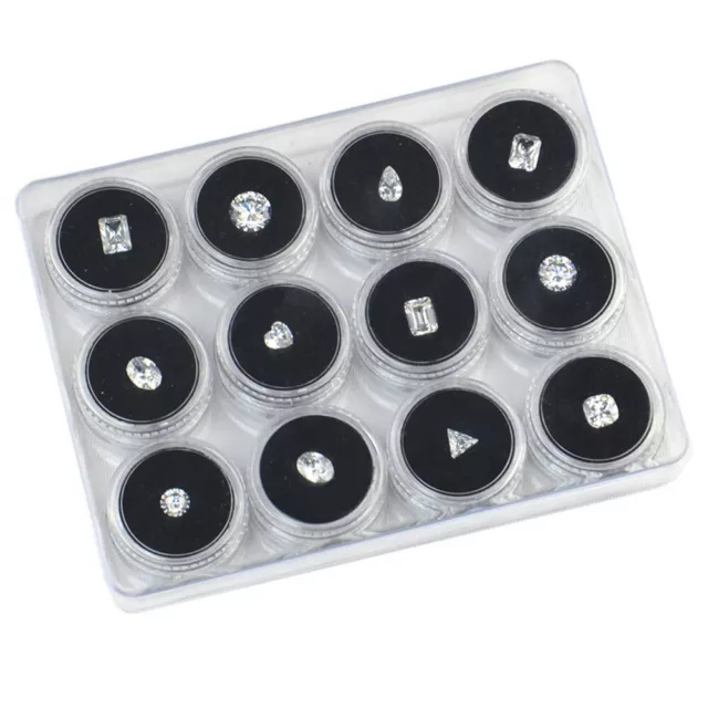 Loose Diamond Plastic Capsule Storage Box Jewelry Gem Beads Display Case Holder