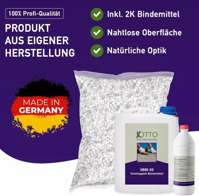 ST_EP Steinteppich Mix Grau,schwarz,weiß  2-2,5 M² + 1,2kg Epoxidharzbindemittel