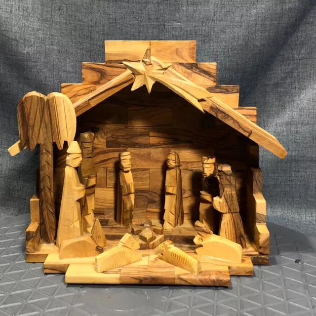 Ten Thousand Villages Hand Carved Olive Woods Nativity Scene