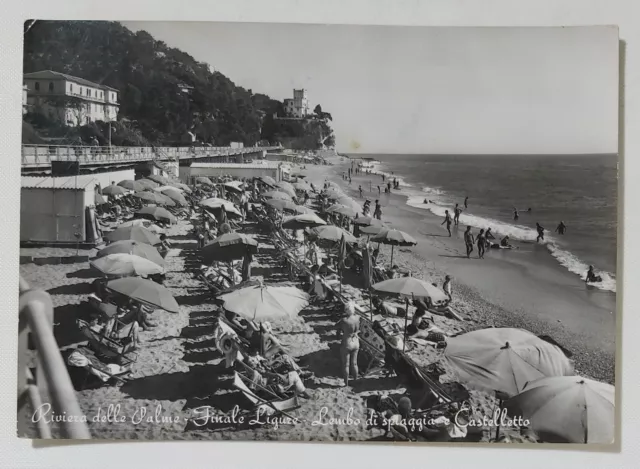 28573 Cartolina - Savona - Finale Ligure Riviera delle Palme Spiaggia - VG 1959