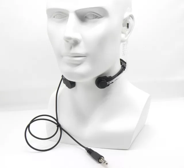 Z003 Z-TACTICAL THROAT MIC Adjustable Acoustic Tube Headset Wargame Miltary