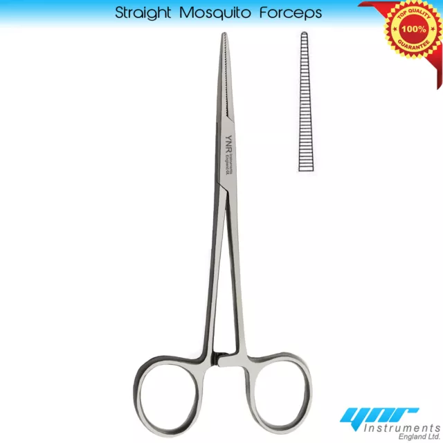 Premium Mosquito Hemostat Locking Forceps Straight 12.5cm Artery Surgical Clamp 2