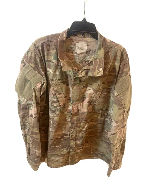 US Army Combat Uniform Coat Shirt Multicam OCP Type 1 Gen 1 sz Large X-Long 9827