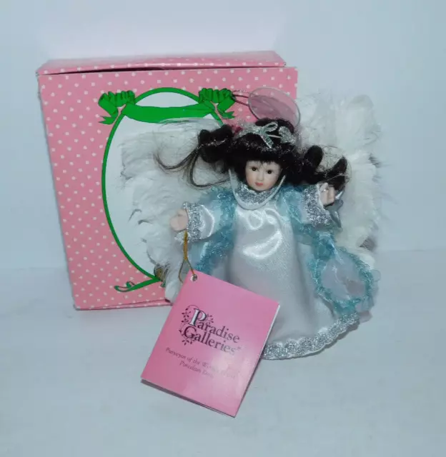 Paradise Galleries Treasury Collection Porcelain Doll Angel Christmas Ornament