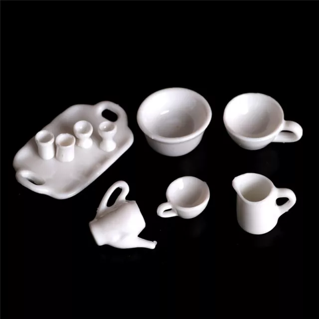 10 pz set da tè tazza piatti casa delle bambole in miniatura OY