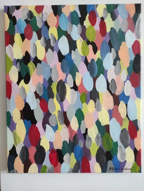 Quadro moderno dipinto a mano, acrilico su tela, 40x50 cm