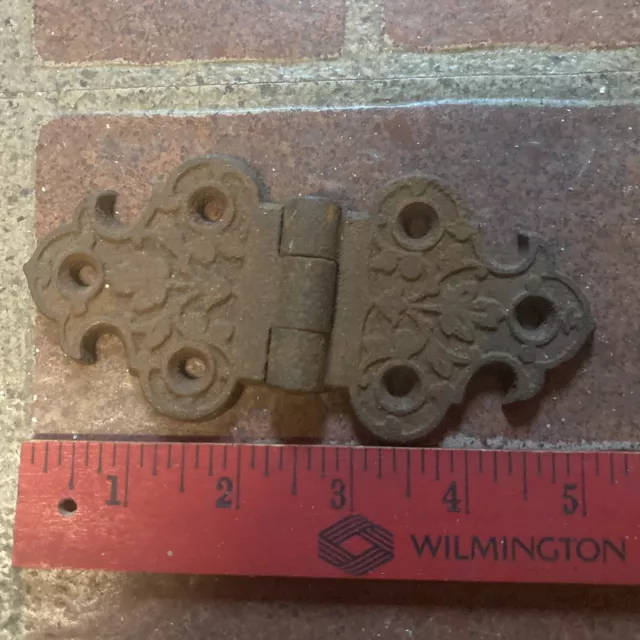 Vintage  1 Door, Gate, Cast Iron Hinge Victorian Ornate Eastlake,