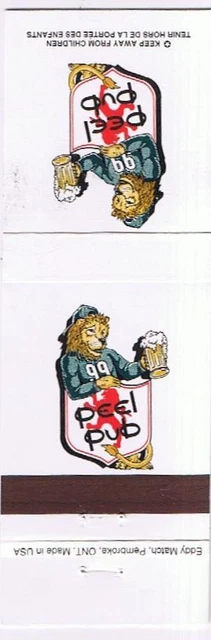 Matchbook Cover Peel Pub Montreal Quebec