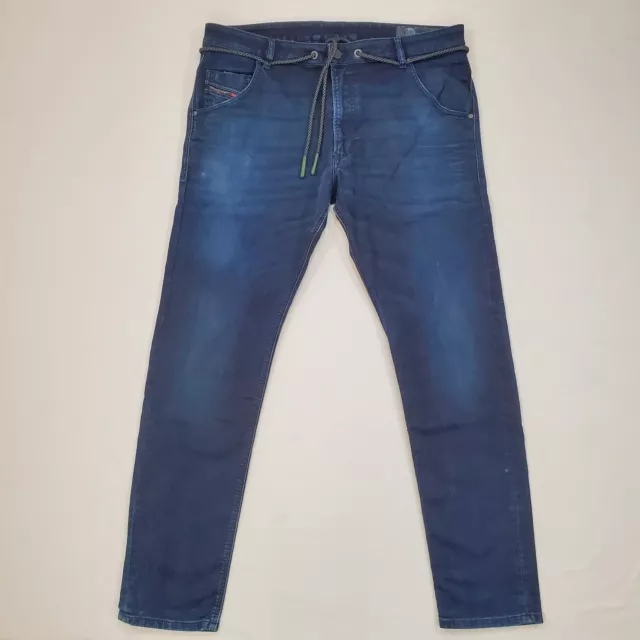 Diesel Jogg Jeans Mens 38x31 Blue KROOLEY-X-NE Slim Tapered Denim Sweatpants