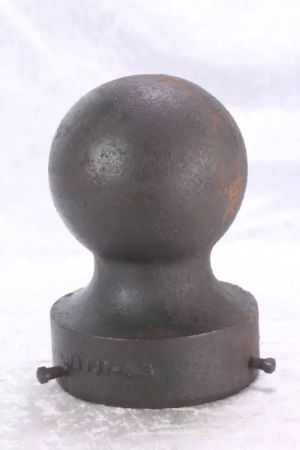 Cast Iron Finial Pole Post Cap 4 1/2" Fitter Vintage Farmhouse Decor 100J1 - 4.5