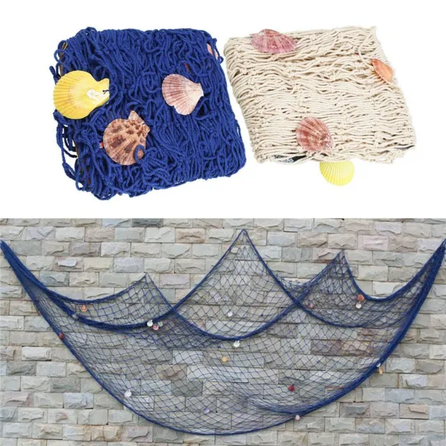 DIY SEA SHELLS Craft Nautical Fishing Net Wall Decor Home Garden Decoration  $15.74 - PicClick AU
