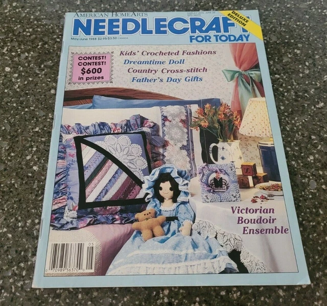American Home Arts Needlecraft For Today May / June 1988 Crochet Cross Stitch