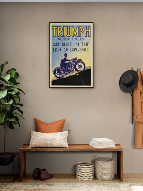 Triumph Motorcycles - 1930s Vintage Motorcycle Poster - 24x36 3