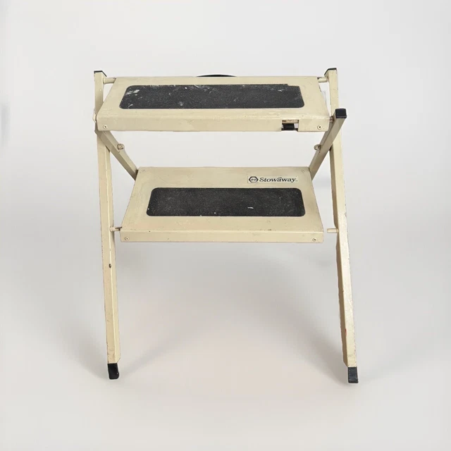 BLACK+DECKER VINTAGE “STOWAWAY” Folding Metal Step Stool/Ladder £52.72 ...