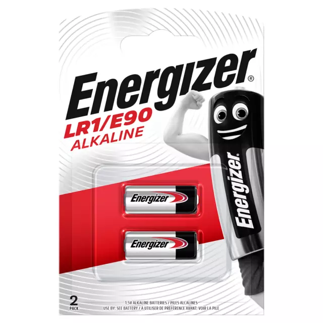 Energizer LR1 MN9100 N KN AM5 E90 1.5V Alkaline Batteries x 2  Expiry 12-2028