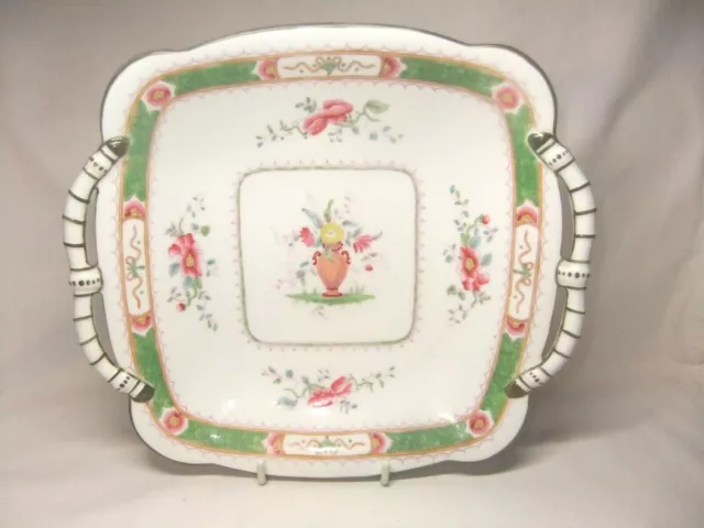 Coalport Serving Plate Dish French Noble Floral Handled Cake Sandwich 7177