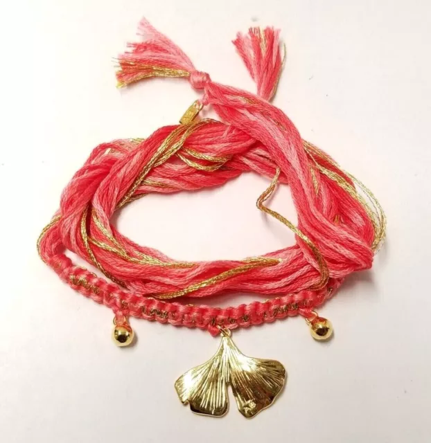 AURELIE BIDERMANN Honolulu bracelet/necklace PINK 18k Gold Plated