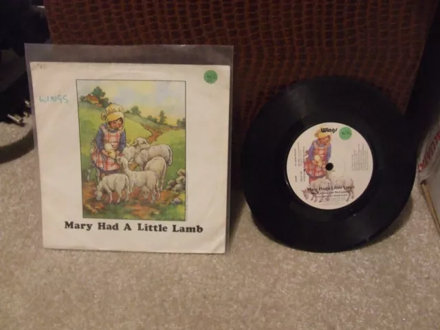 7" Picture Sleeve Wings Mary Had A Little Lamb R5949 1972
