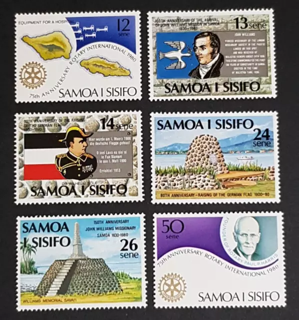 Samoa: Anniversaries; complete unmounted mint set; John Williams