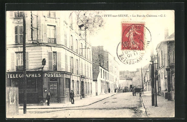 CPA Ivry-sur-Seine, La Rue du Chateau 1907