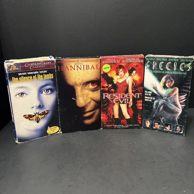 LOT OF VHS Horror Movies Resident Evil, Silence of the Lambs, Hannibal