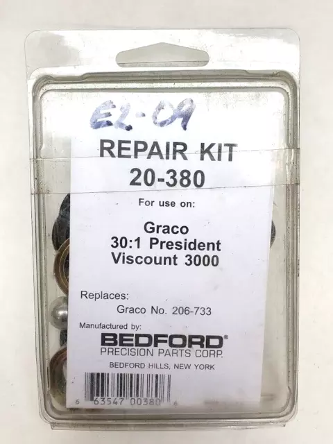 Graco Bedford 20-380, 206-733 Pump Repair Kit Graco 30:1 President Viscount 3000