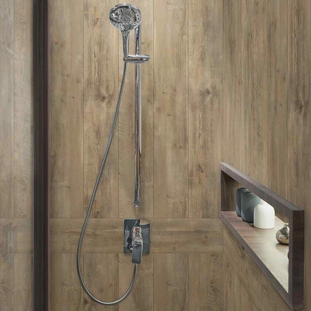 Grosfillex 10 x piastrelle da parete hammam legno 17 x 120 cm pannello da parete rivestimento da parete grosfi