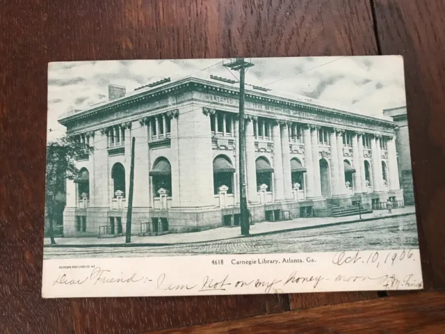 Carnegie Library Atlanta Georgia Postcard
