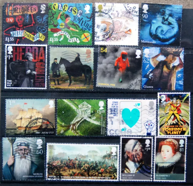 A Great Collection Of Good Used High Value GB Commemoratives.