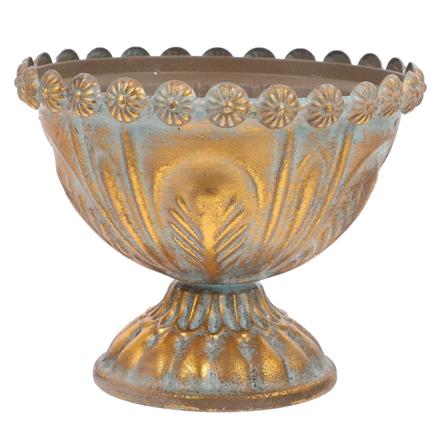 Set Di 2 Vasi Urna Oro Metallo 14cm – Centrotavola Elegante Per Matrimoni E Decorazione Casa
