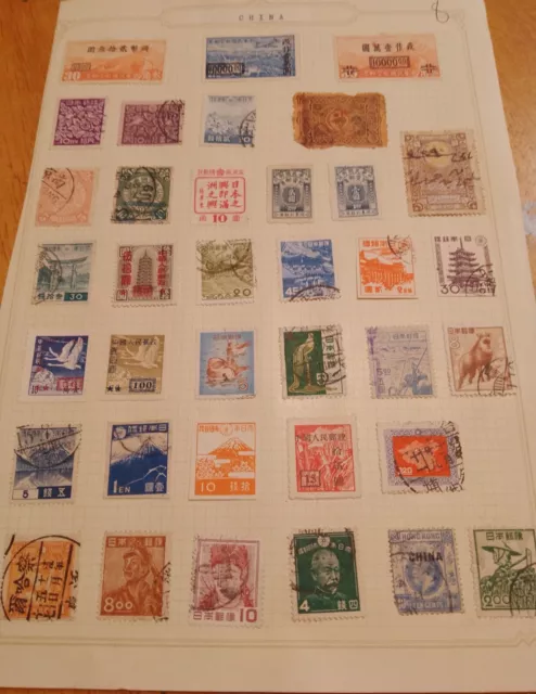 Chinese Stamps approx 38 stamps small stamp collection fine used