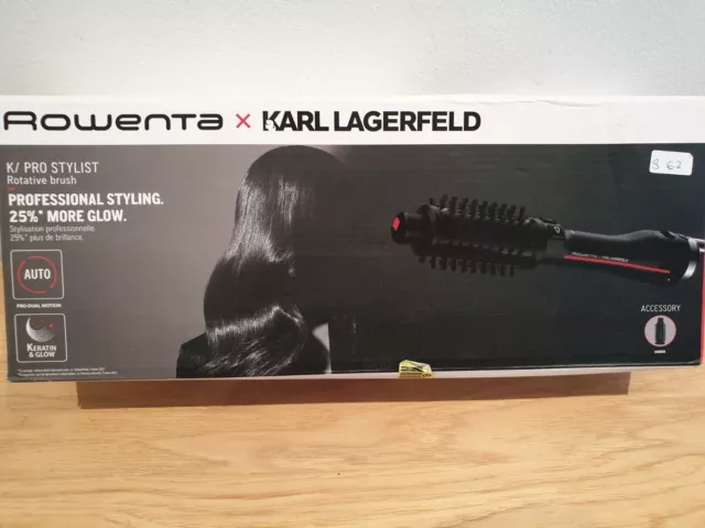 Rowenta x Karl Lagerfeld CF961L K/Pro Stylist rotierende Warmluftbürste | Glanz-