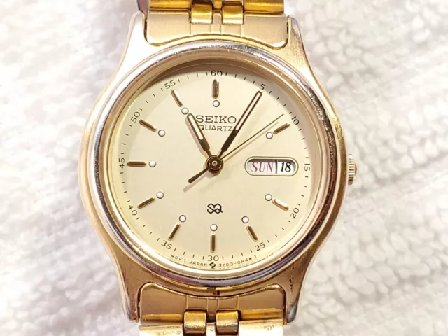 Seiko sq 2025 gold