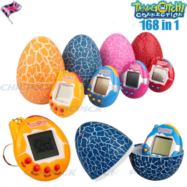 168 in1 Electronic Virtual Cyber Pet Animal Surprise Kids Dino Egg Game Toys