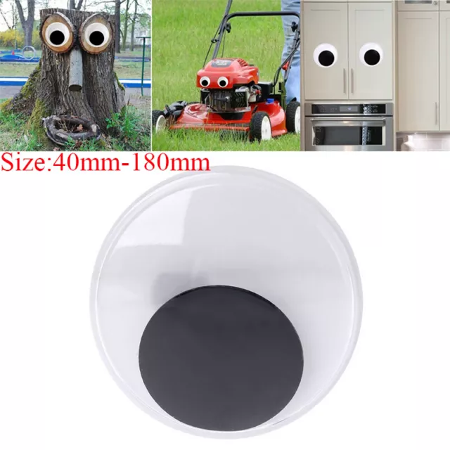 1/2/5X Huge 40-180mm Joggle Moveable Black Eye Wiggly Googly Eyes Craft Stick On