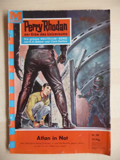 Perry Rhodan Heft Nr. 90 Atlan in Not 1. Auflage