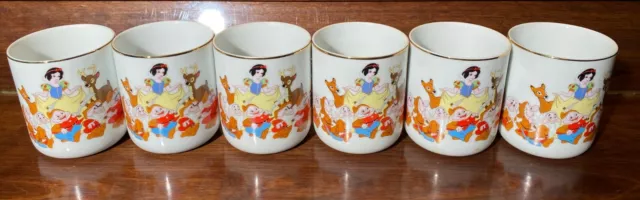 Vintage Snow White and Seven Dwarfs Mug Cup Walt Disney Productions Japan