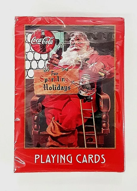 Christmas Playing Cards Deck Santa Coca-Cola Vintage 1999 NIB Factory Sealed