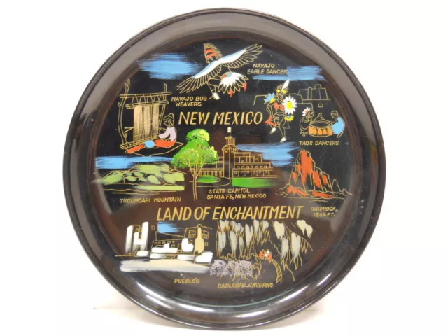 Vintage / Antique New Mexico Land Of Enchantment Souvenir Plastic Plate