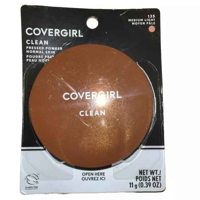 Covergirl Clean Pressed Powder for Normal Skin #135 Medium Light New